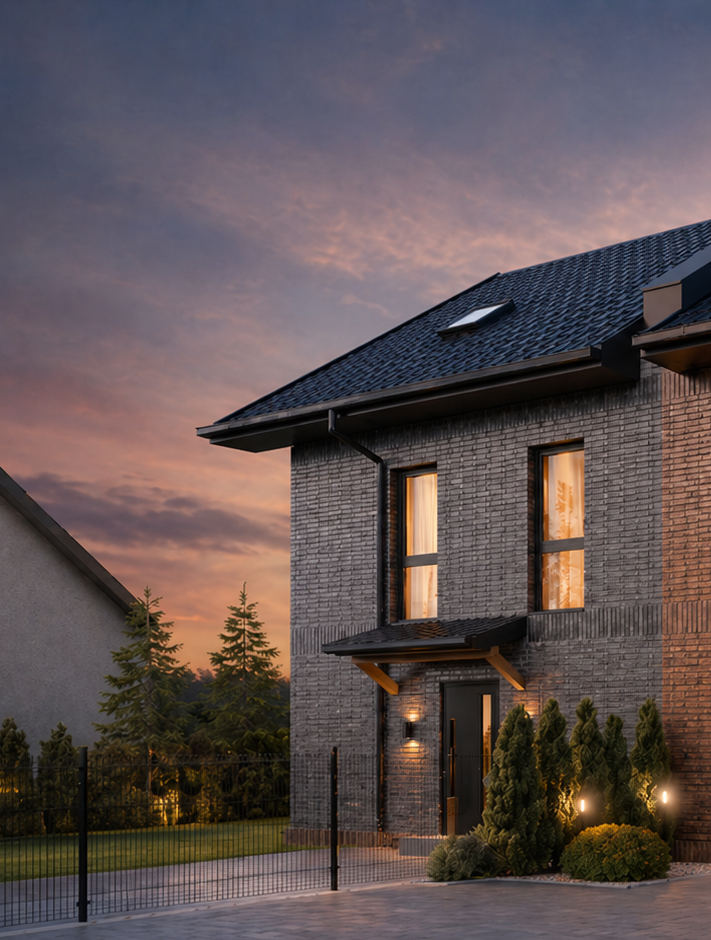 Tylko dwa domy i architektura, która wyróżnia się w okolicy